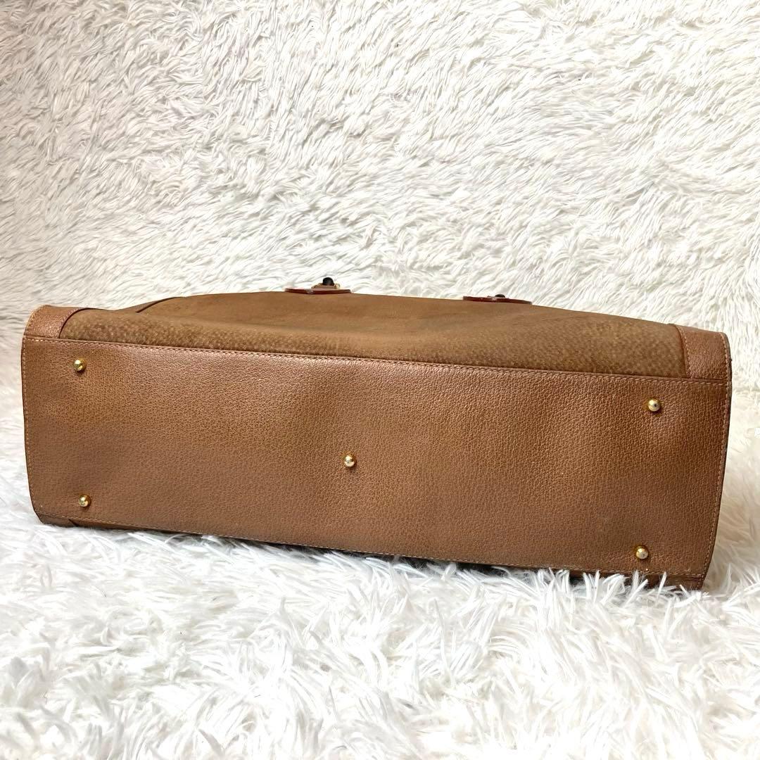 GUCCI トートバッグ ダイアナ バンブー レザー ハンドバッグ ブラウン
