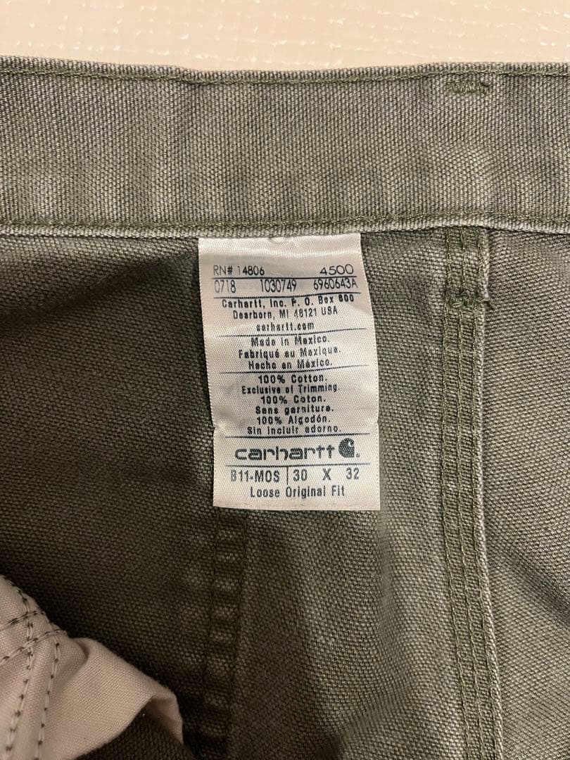 【Carhartt】 B11 ダックパンツ ペインターパンツ モスグリーン