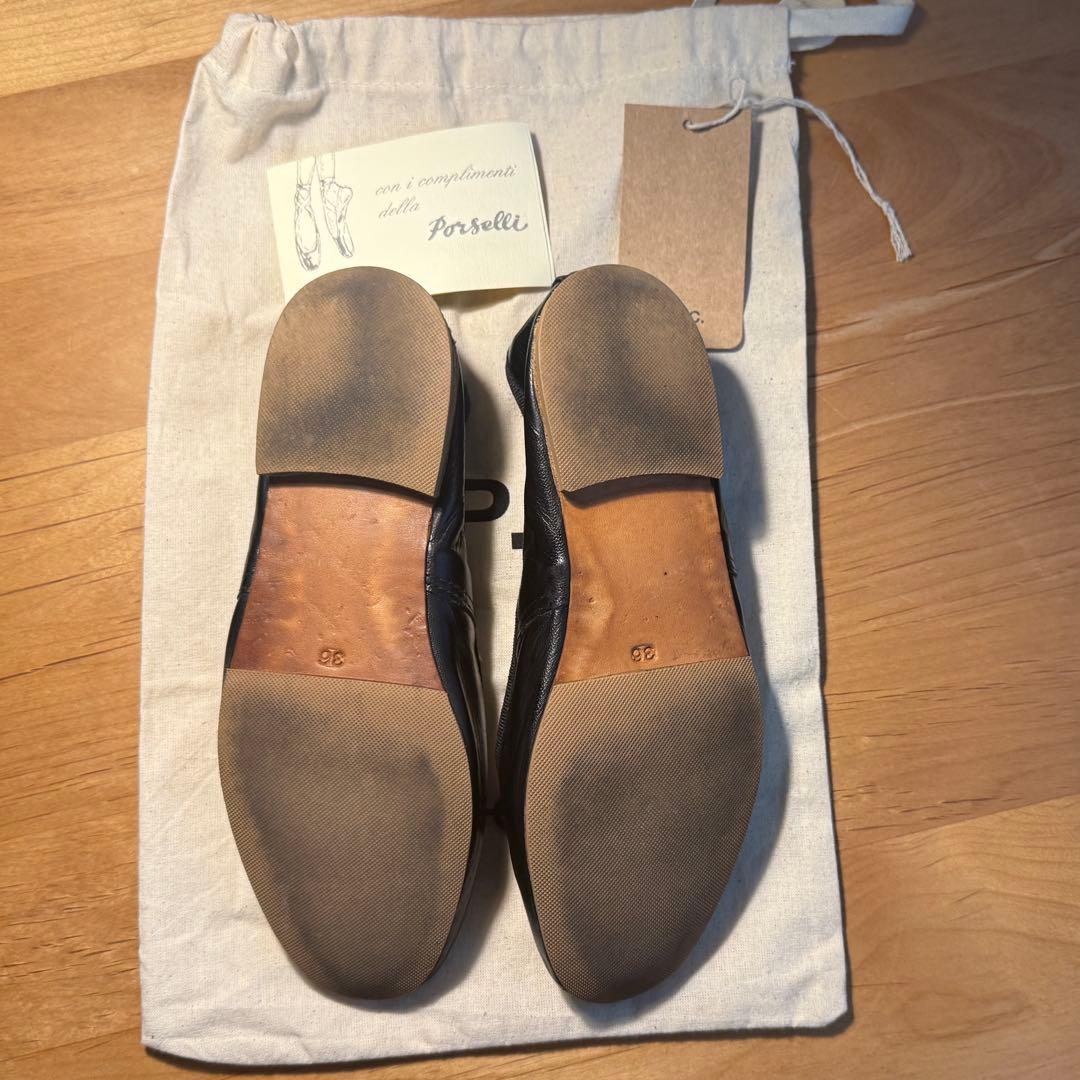 ポルセリ　APC アーペーセー　バレエシューズ　36 黒