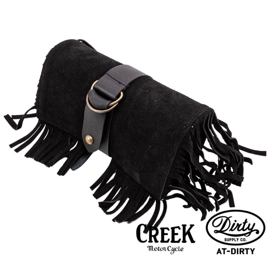CREEK MOTORCYCLE x AT-DIRTY フリンジ ツールバッグ