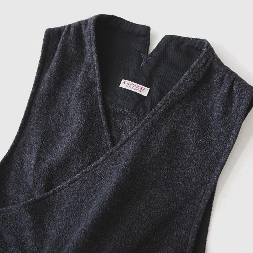 KAPITAL キャピタル ラップ ロング ワンピース 0 フリース 日本製