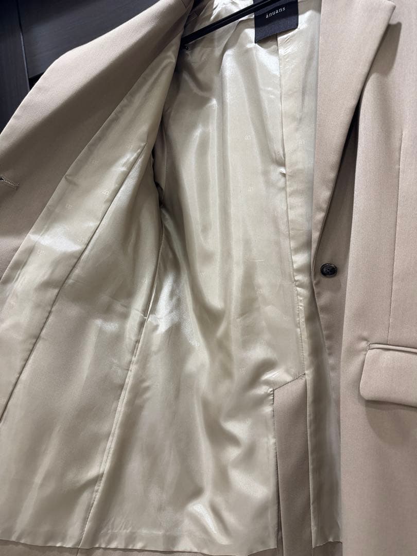 【未使用】anuans フレアスリーブスリットジャケット　ベージュ