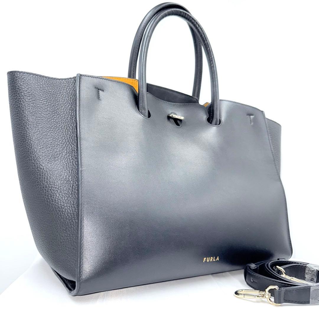 ✨美品✨FURLA フルラ ジェネシス L 2WAY トートバッグ ブラック
