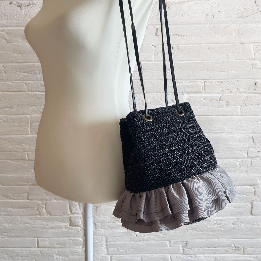 希少☆極美品 Rapture ラプチャー フリル　ショルダーバッグ　カゴバッグ