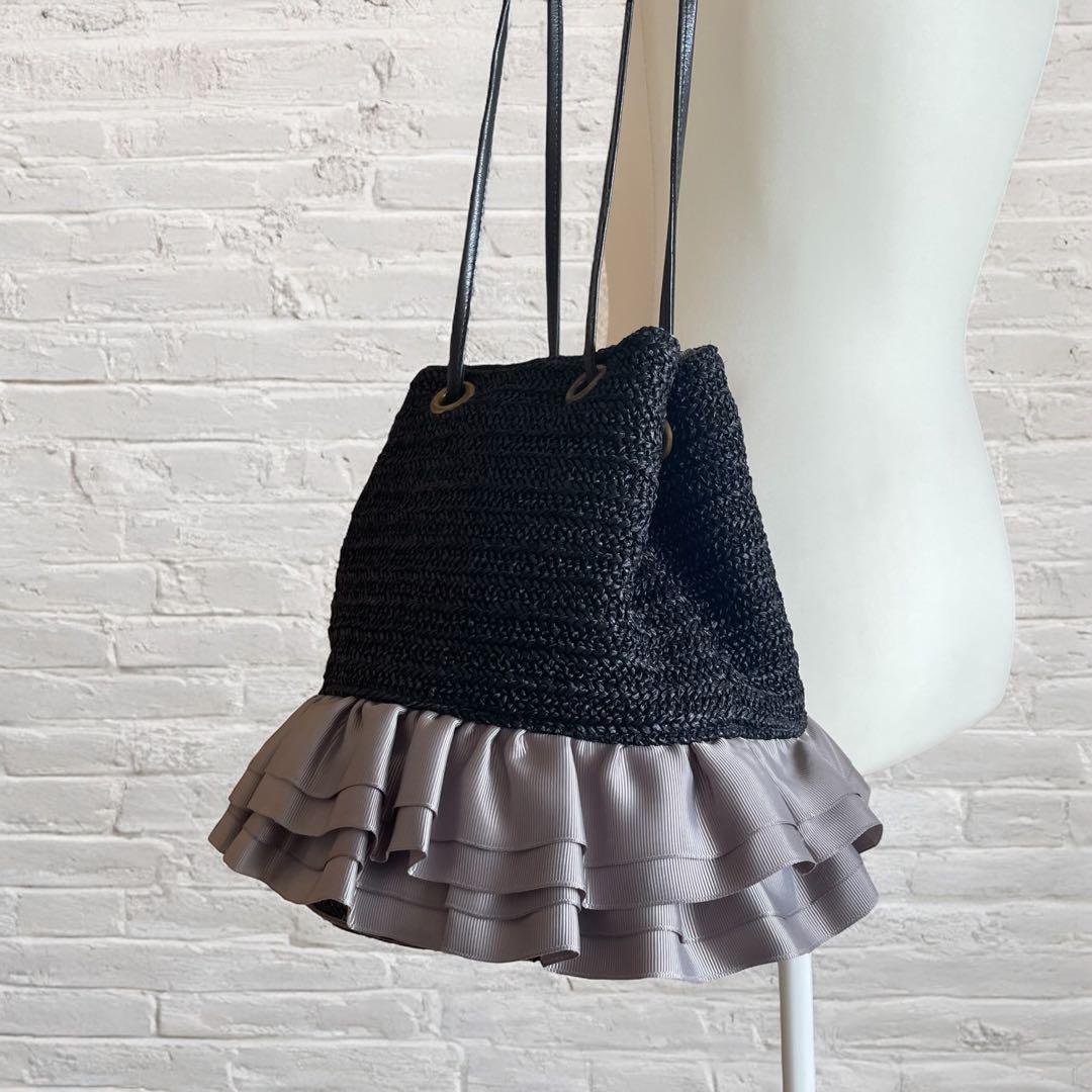 希少☆極美品 Rapture ラプチャー フリル　ショルダーバッグ　カゴバッグ