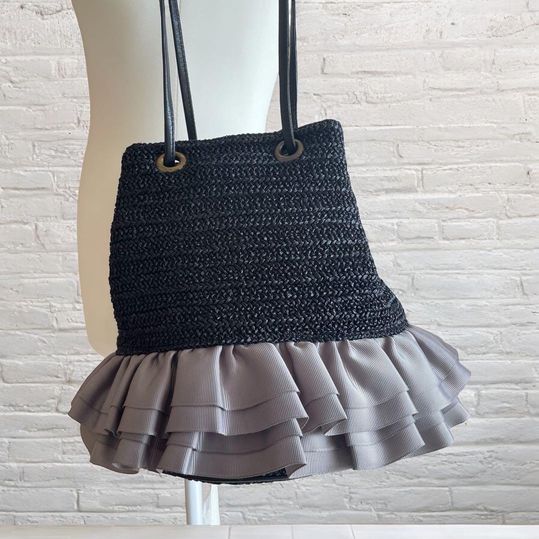 希少☆極美品 Rapture ラプチャー フリル　ショルダーバッグ　カゴバッグ