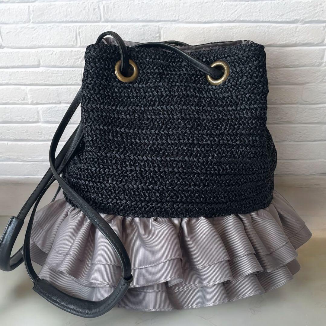 希少☆極美品 Rapture ラプチャー フリル　ショルダーバッグ　カゴバッグ
