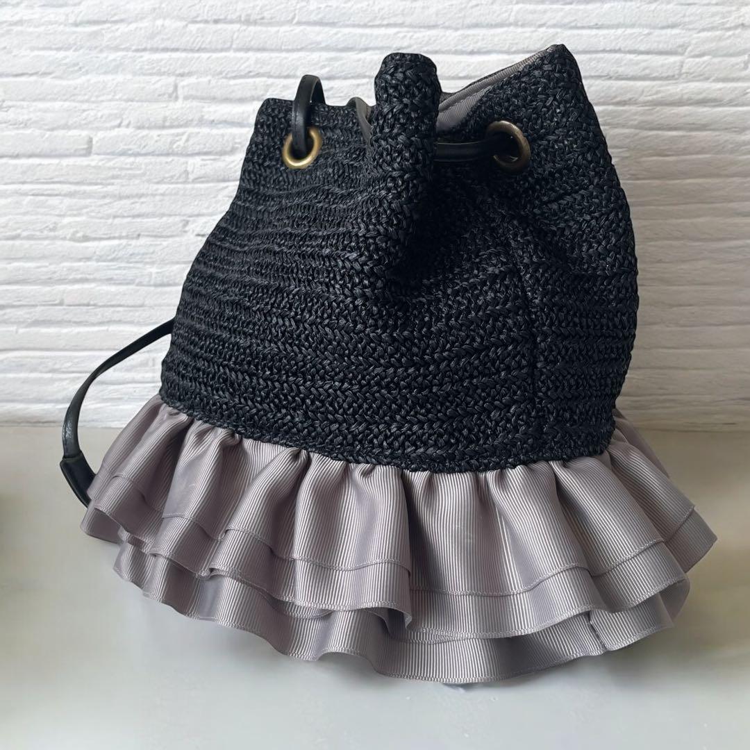 希少☆極美品 Rapture ラプチャー フリル　ショルダーバッグ　カゴバッグ