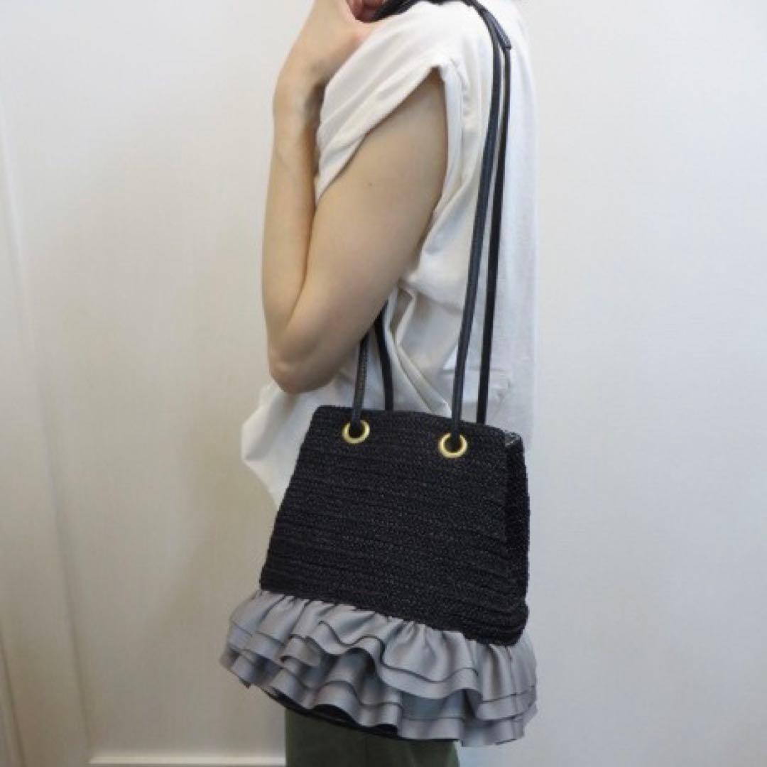 希少☆極美品 Rapture ラプチャー フリル　ショルダーバッグ　カゴバッグ