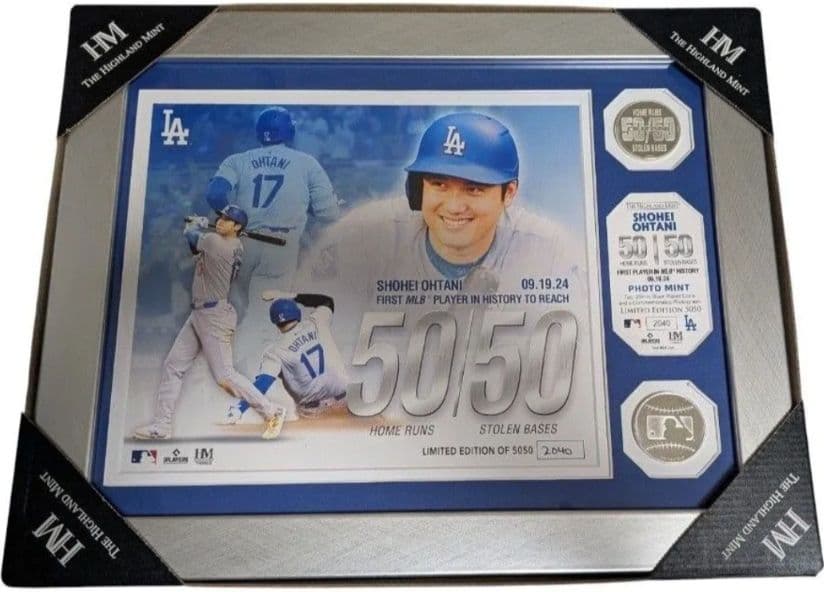 大谷翔平選手　2024年シーズン50-50達成記念フォトミント ドジャース