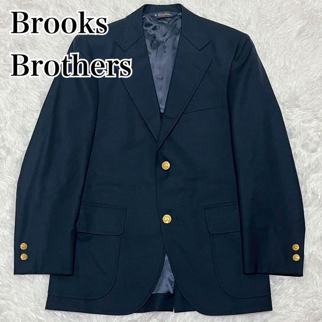 極美品 1818 ブルックスブラザーズ 紺ブレ 金ボタン 3ボタン 段返し