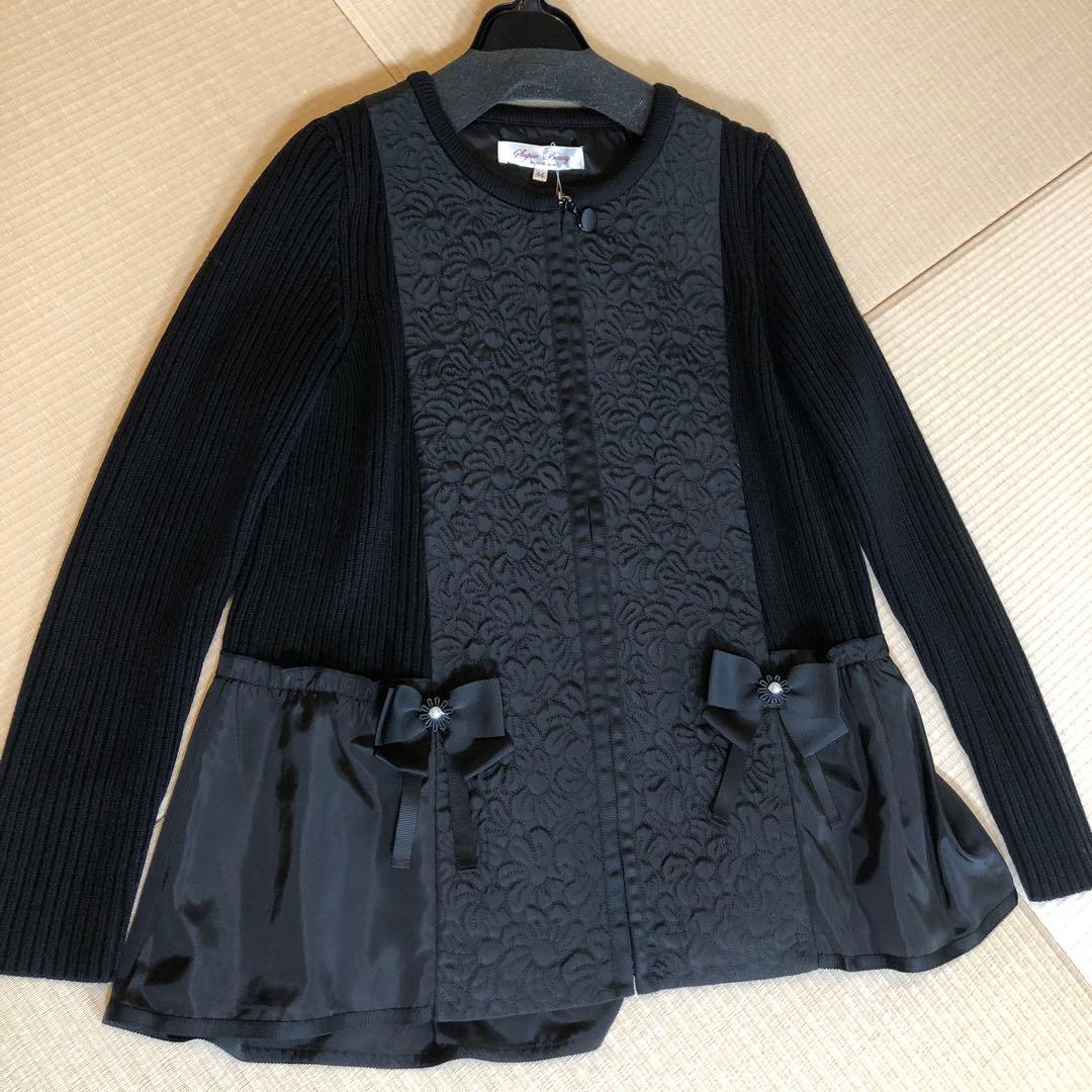 新品❤️ブローチ付き❣️異素材ジャケット