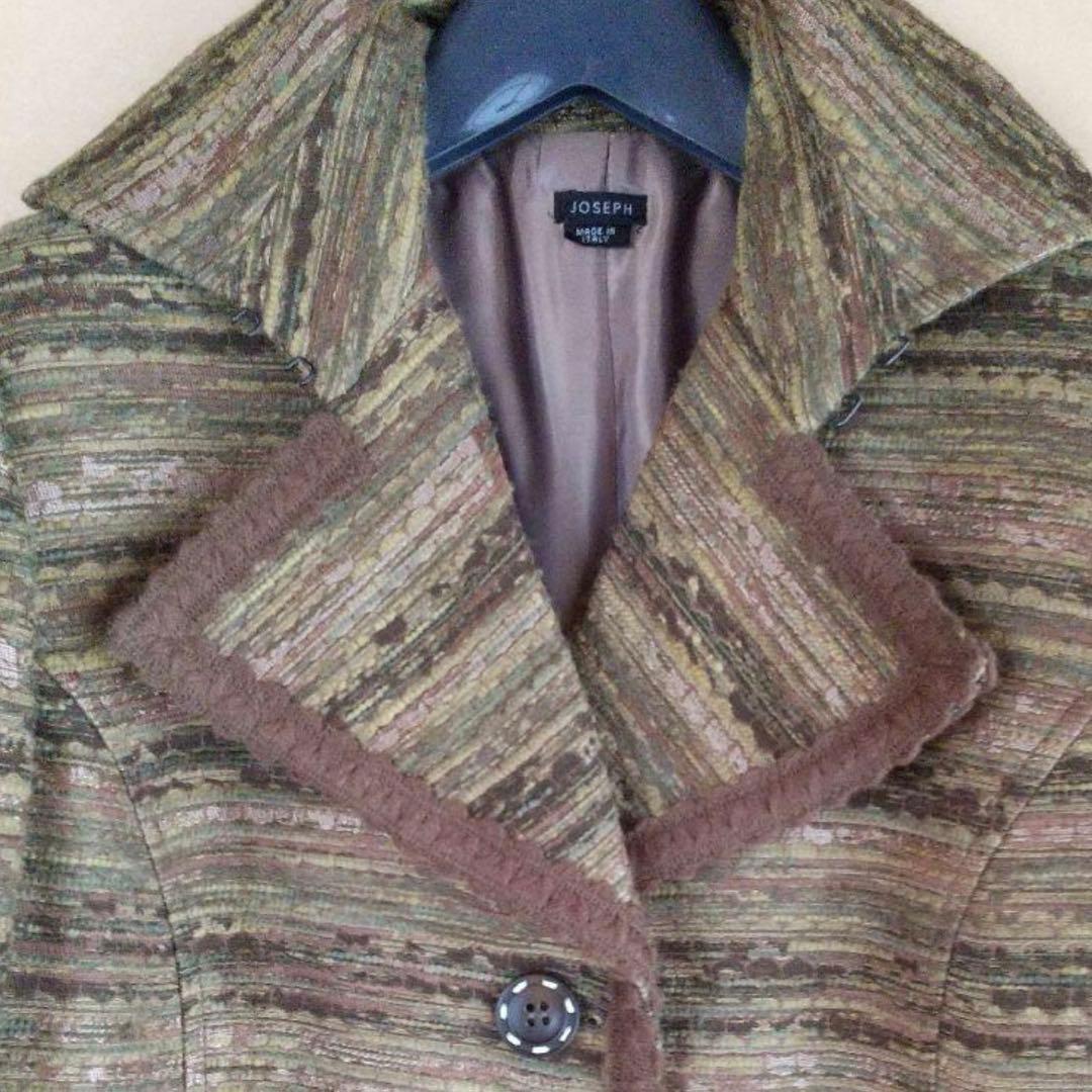 JOSEPH ジョゼフ 定価10万　希少ツイード デザイン コートイタリア製