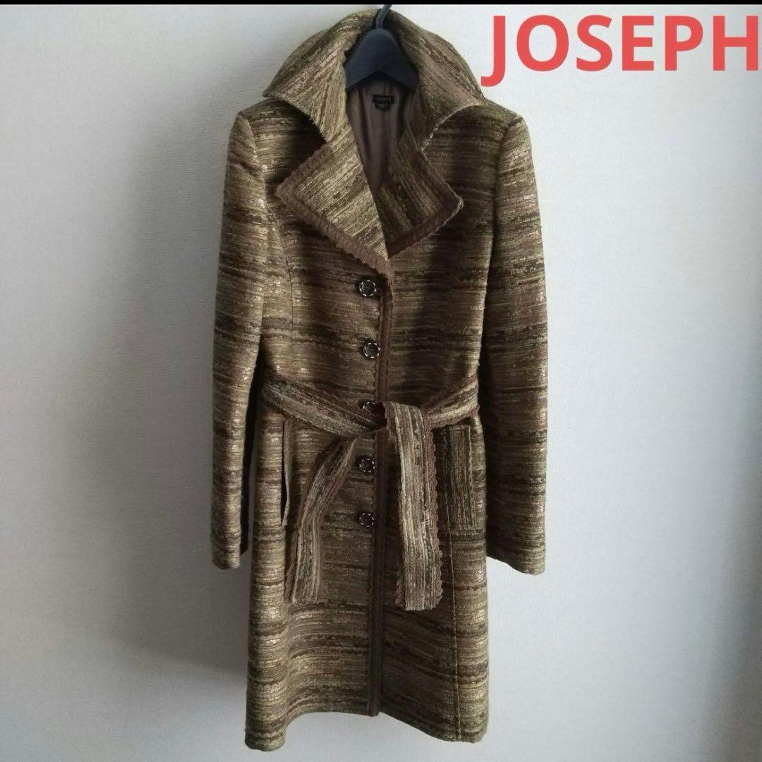 JOSEPH ジョゼフ 定価10万　希少ツイード デザイン コートイタリア製