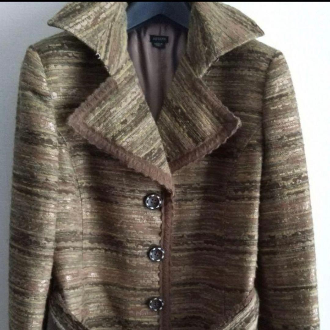 JOSEPH ジョゼフ 定価10万　希少ツイード デザイン コートイタリア製