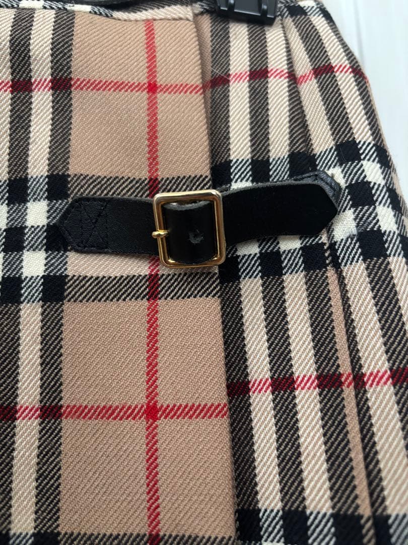 バーバリーブルーレーベル　チェック柄プリーツスカート