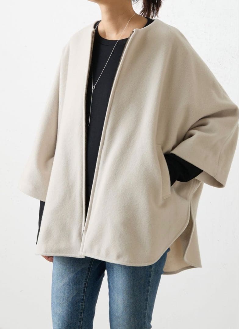 ウールポンチョコート