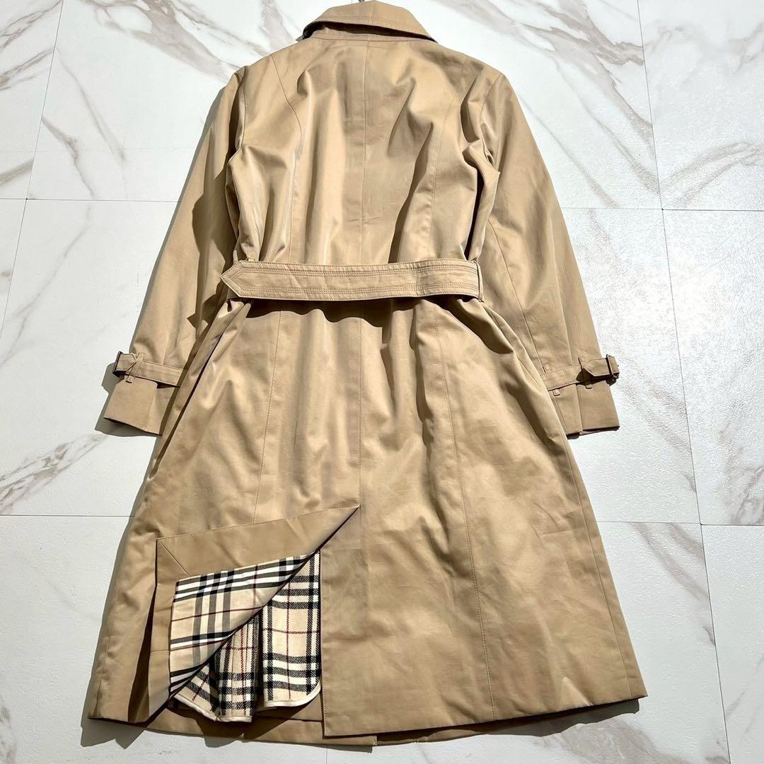 【極美品】バーバリー ステンカラーコート ノバチェック ライナー ハニーベージュ