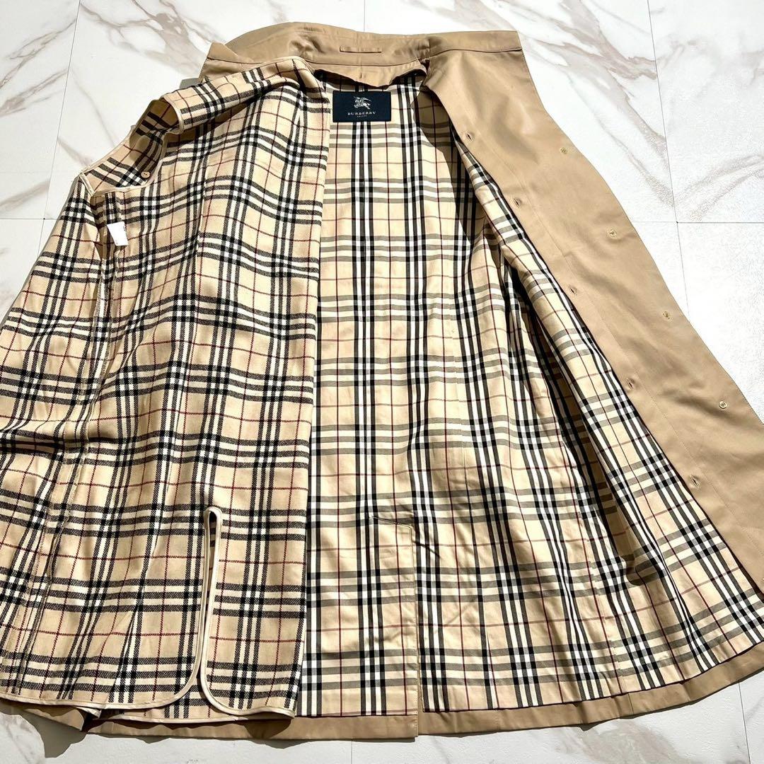 【極美品】バーバリー ステンカラーコート ノバチェック ライナー ハニーベージュ