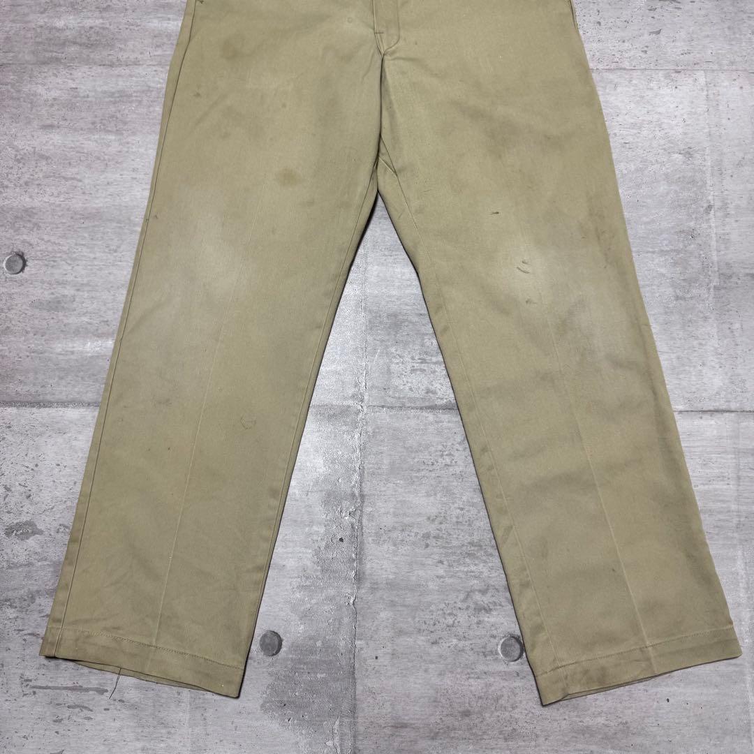 90s USA製 Dickies874 ベージュ チノパン ワークパンツ W34