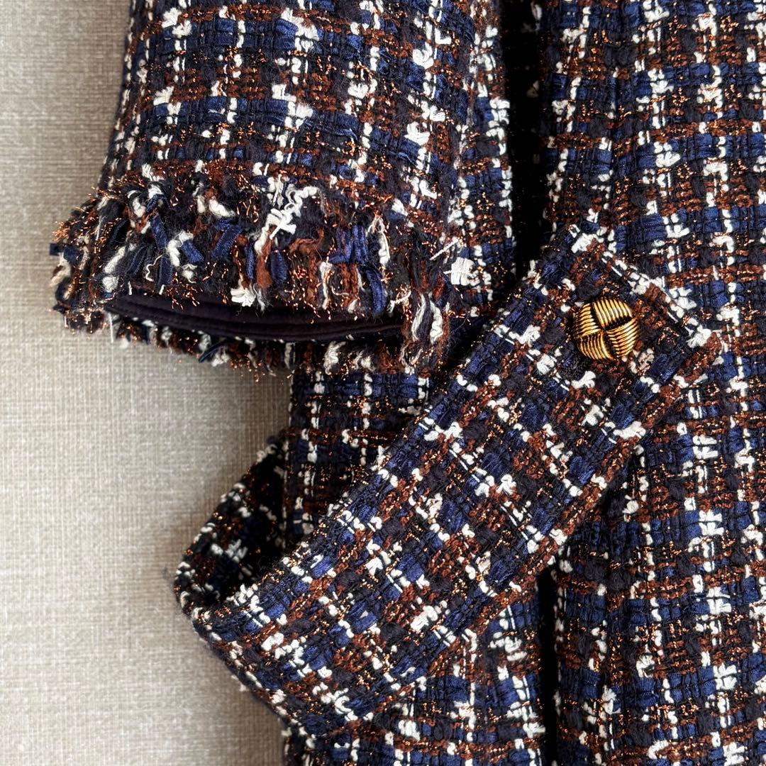 激カワ 大きいサイズ♡未使用級ローズティアラ バンビーナツイードワンピース 46