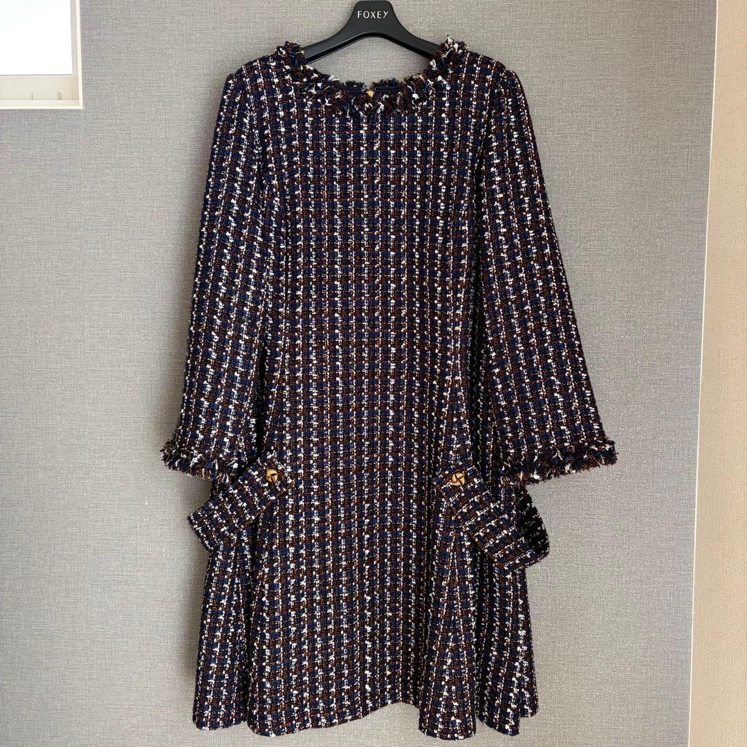 激カワ 大きいサイズ♡未使用級ローズティアラ バンビーナツイードワンピース 46