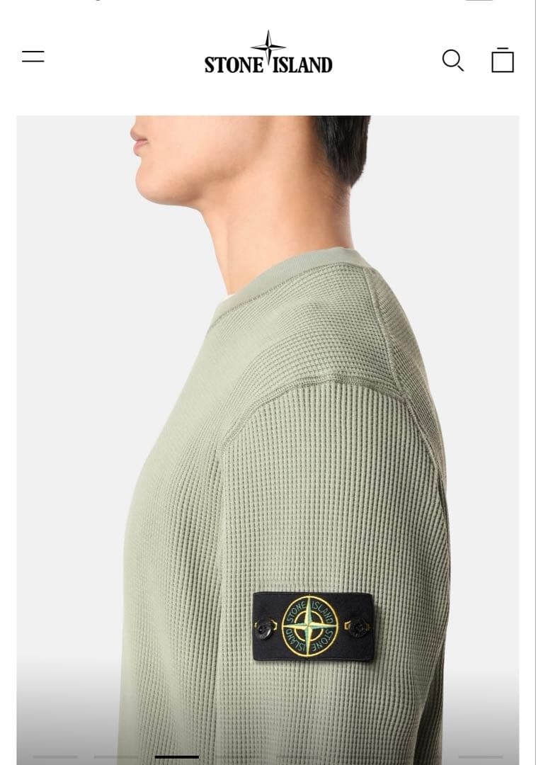 STONE  クルーネックリブディテール