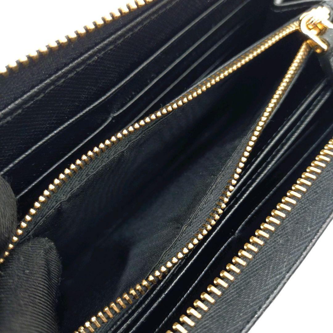 【美品】PRADA プラダ 長財布 ラウンドファスナー 箱付 黒 ①