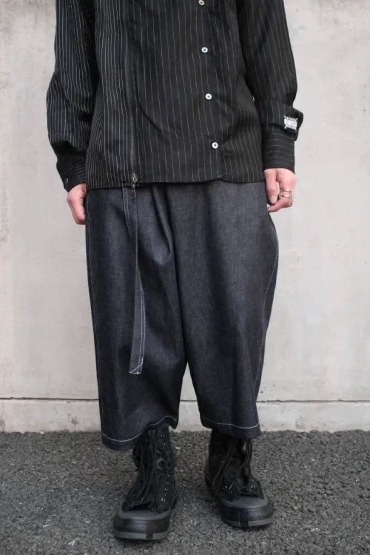 Ground Y ワイドデニムパンツ　ラップパンツ