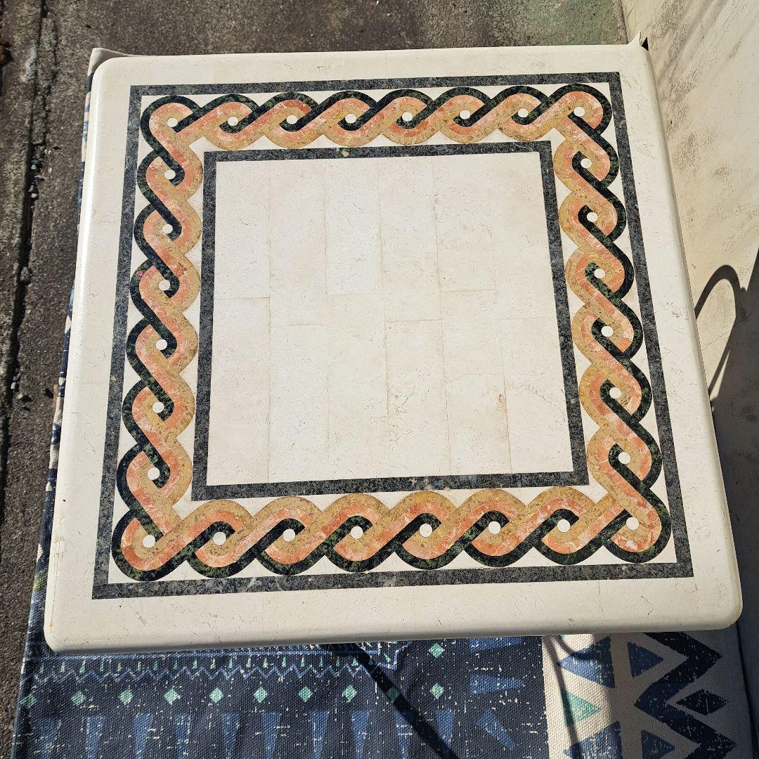 ♡大理石　モザイクタイル天板がおしゃれなアンティーク調 アイアンテーブル♡