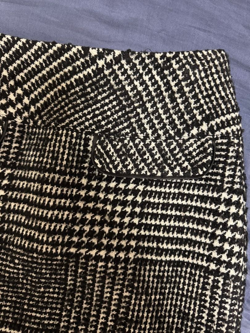 スカート herlipto Hemingway Check Tweed Skirt S