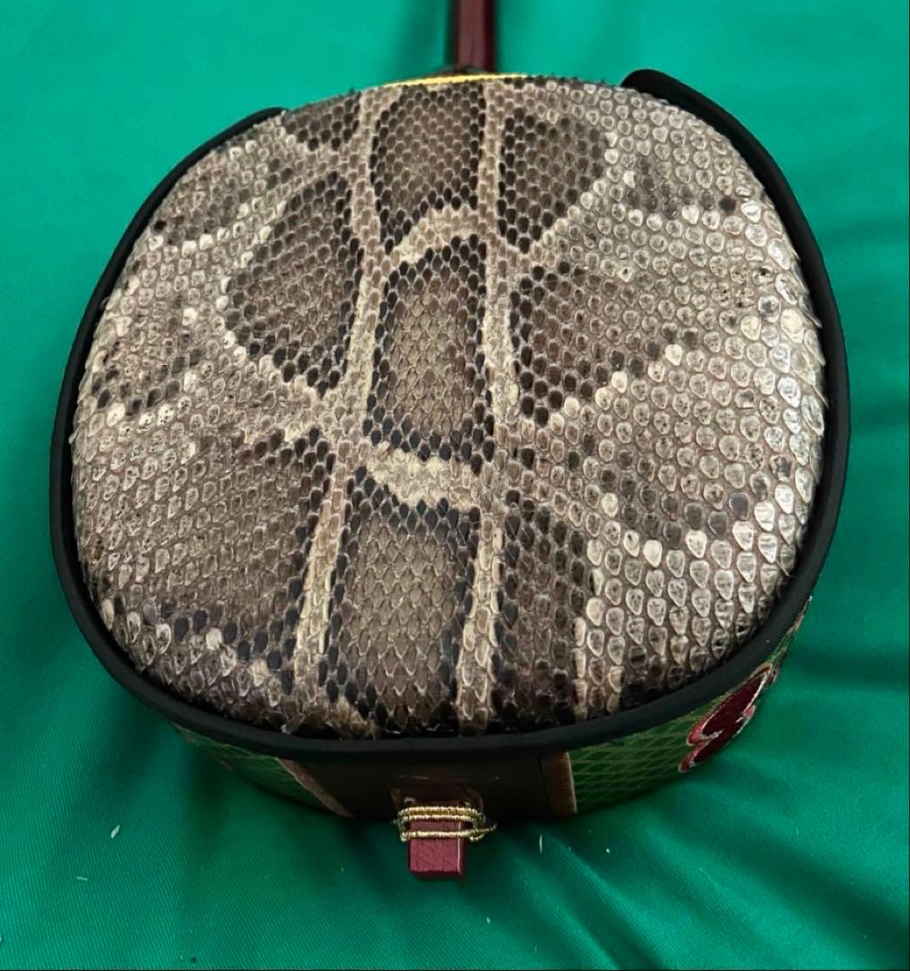 三線本体 ヘビ皮製 3弦　未使用品