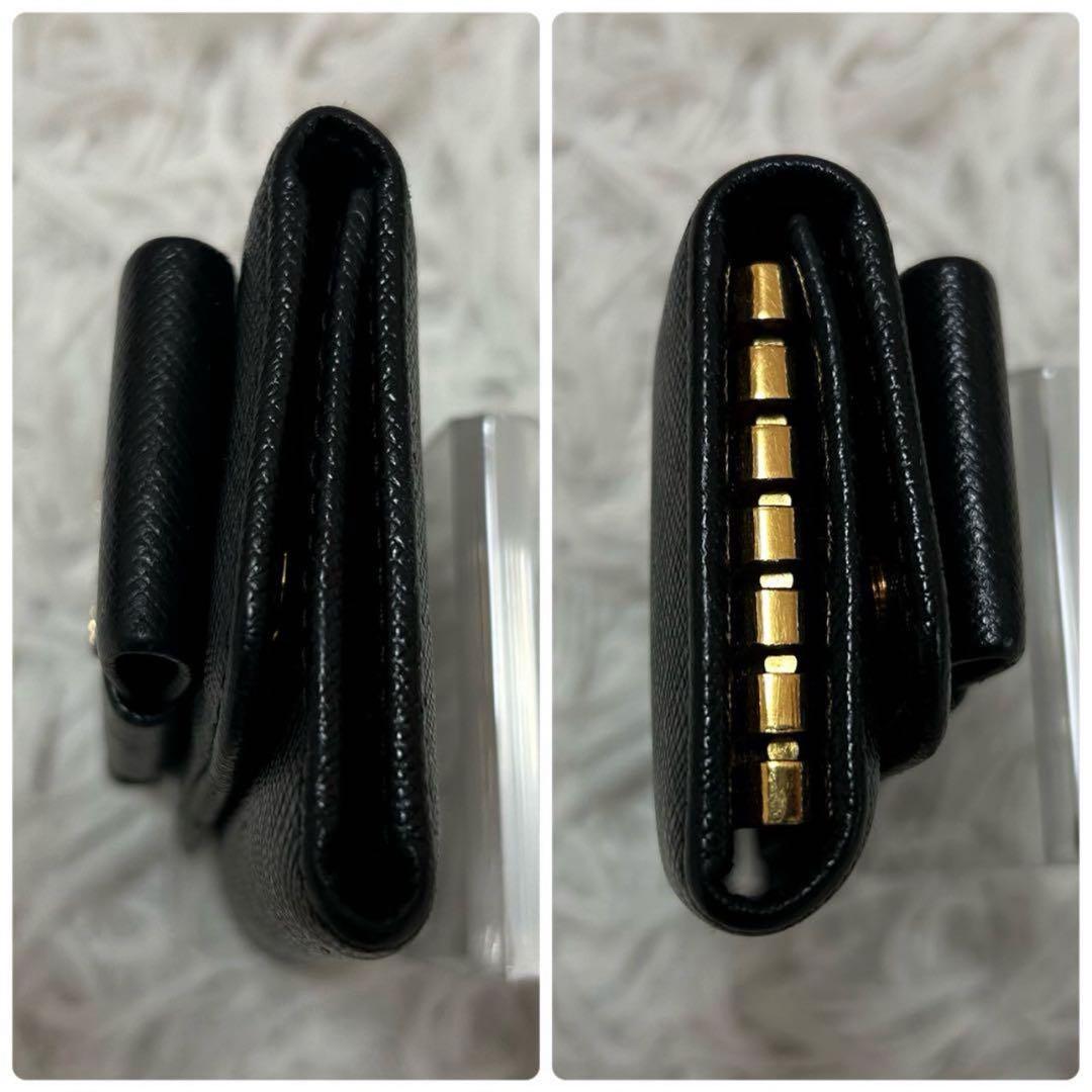 ⭐️美品⭐️プラダ キーケース サフィアーノレザー 6連 リボン 黒 ブラック