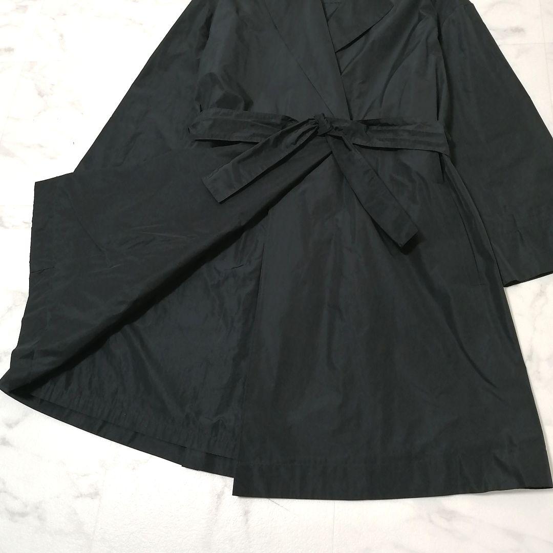 美品✨マックスマーラ　スプリングコート　リボン　フレア　Aライン　黒　40　上品