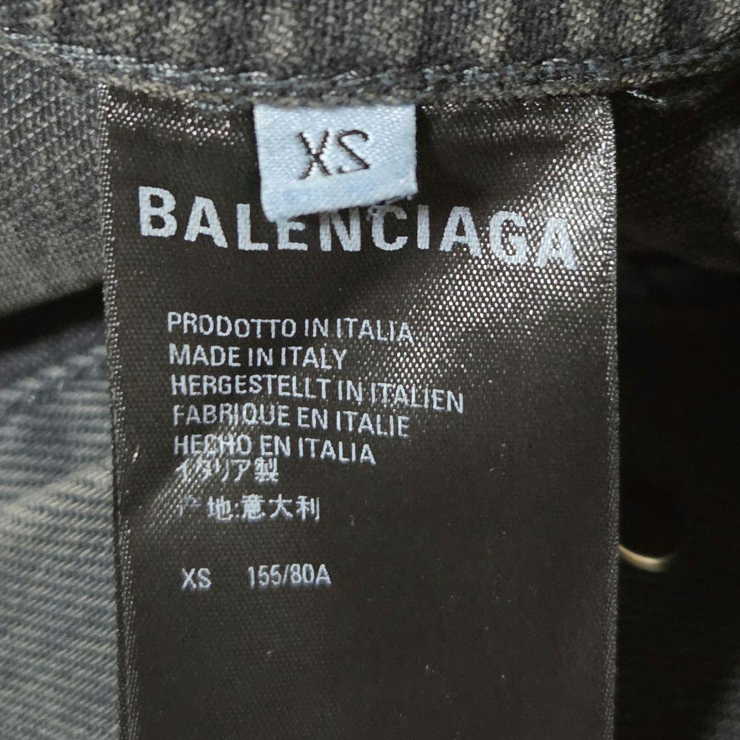 BALENCIAGA 22SS スプレープリント BB ロゴ デニムジャケット