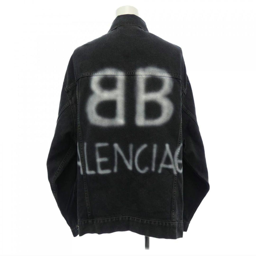 BALENCIAGA 22SS スプレープリント BB ロゴ デニムジャケット