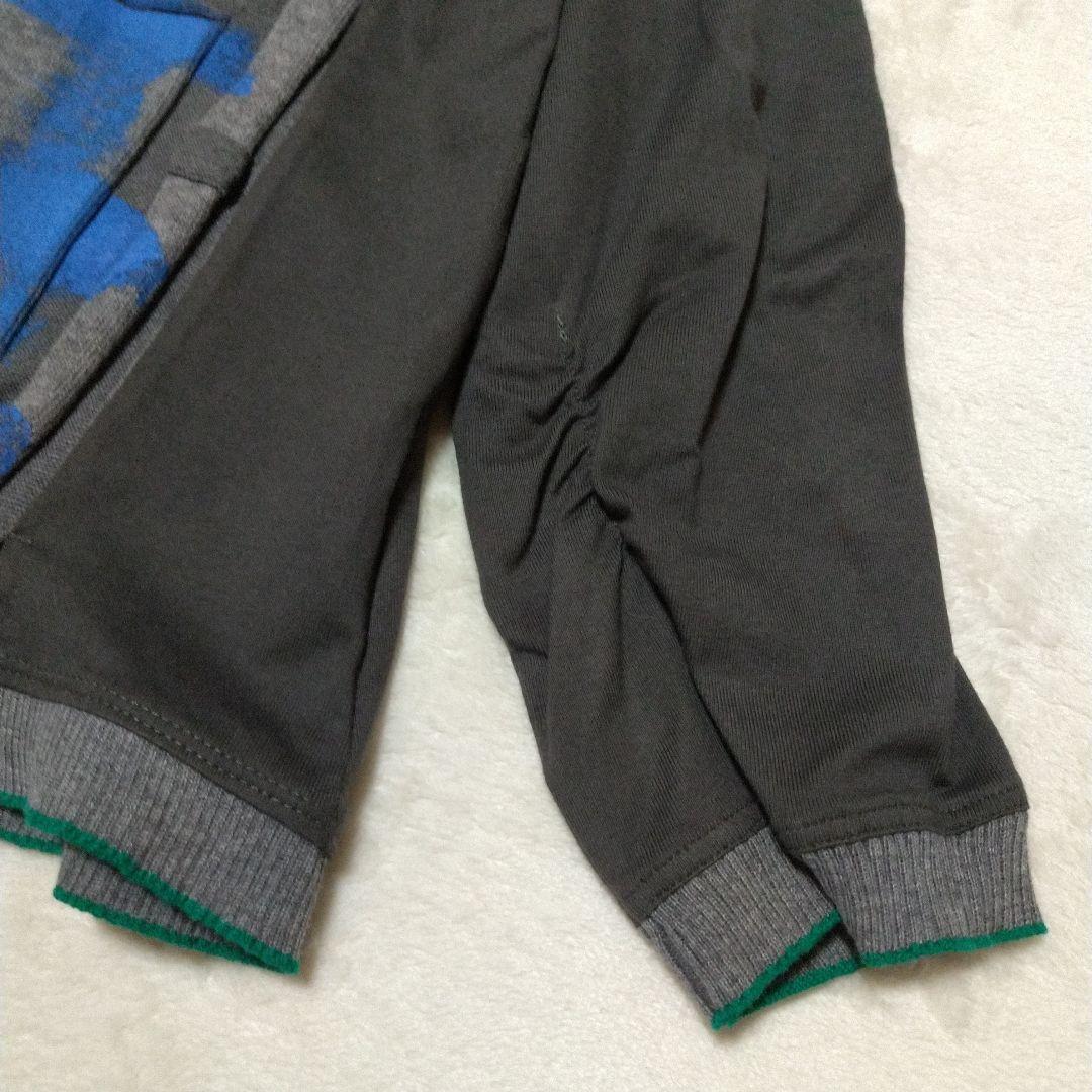 新品同様　慈雨　格子柄ニット切替長袖プルオーバー　M-L　センソユニコ