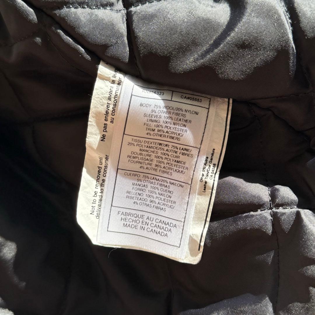 古着 90's \"old NIKE\" カナダ製 レザー x ウール スタジャン