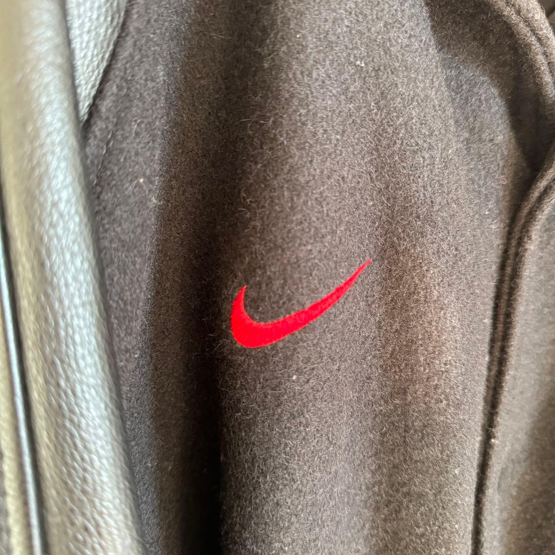 古着 90's \"old NIKE\" カナダ製 レザー x ウール スタジャン