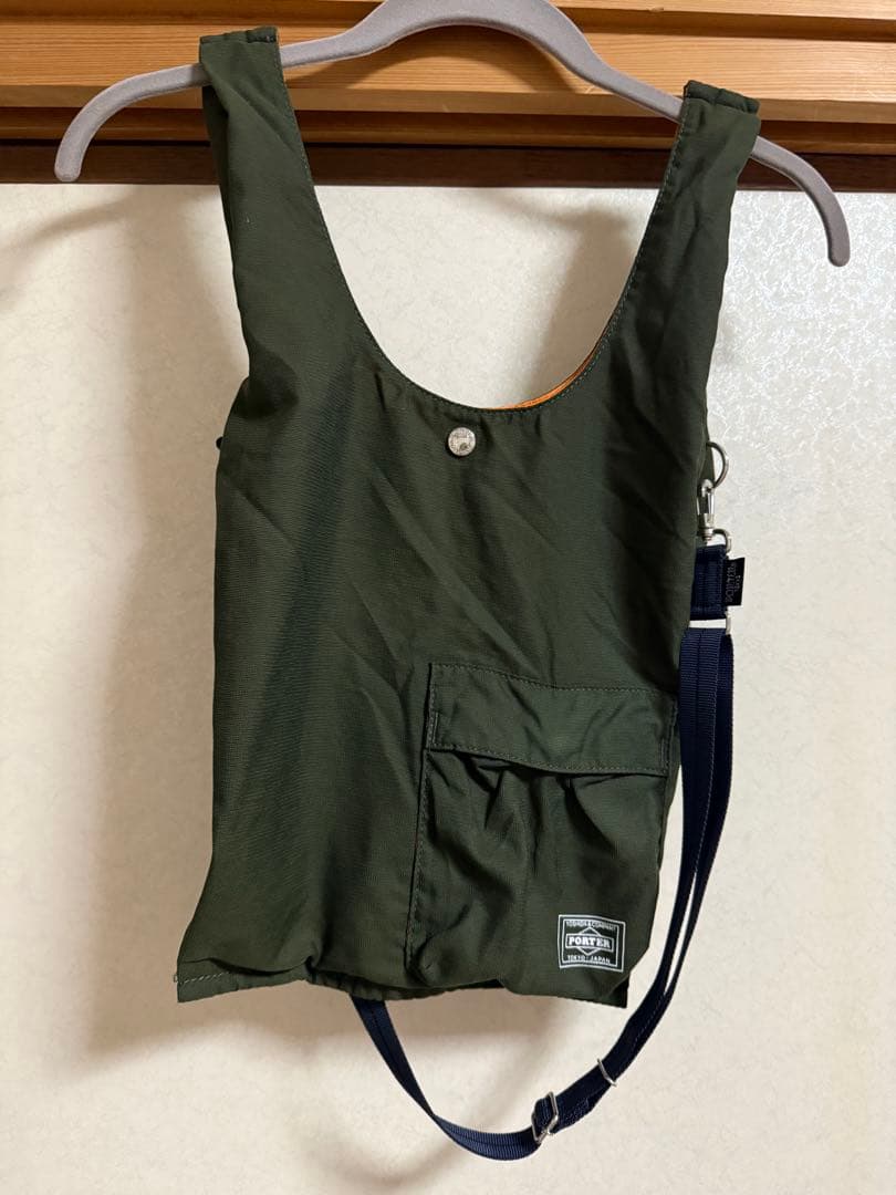 【美品】PORTER ポーターCVSバッグ　エコバッグ　カーキ　オリーブ