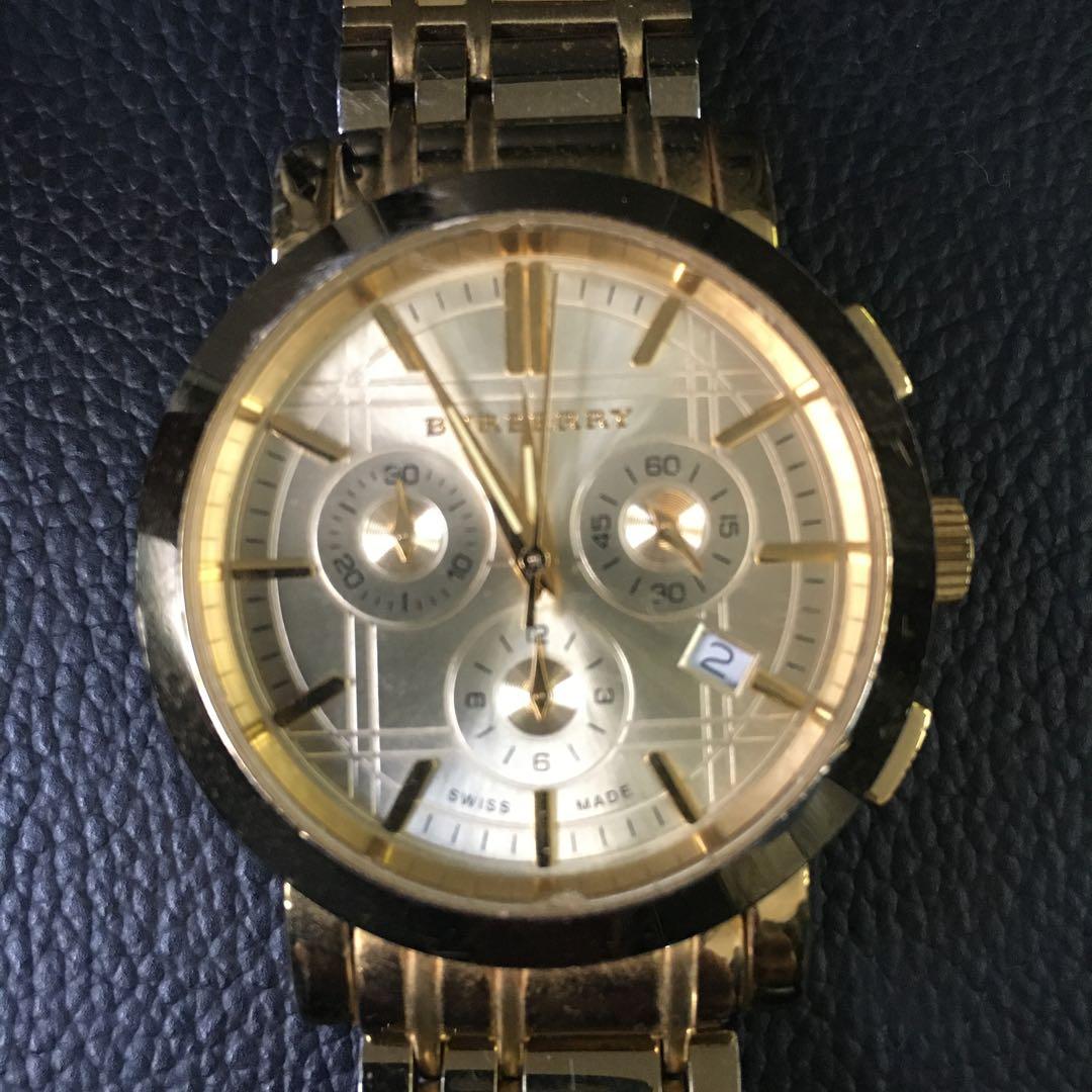 Burberry バーバリー　ゴールド クロノグラフ 時計