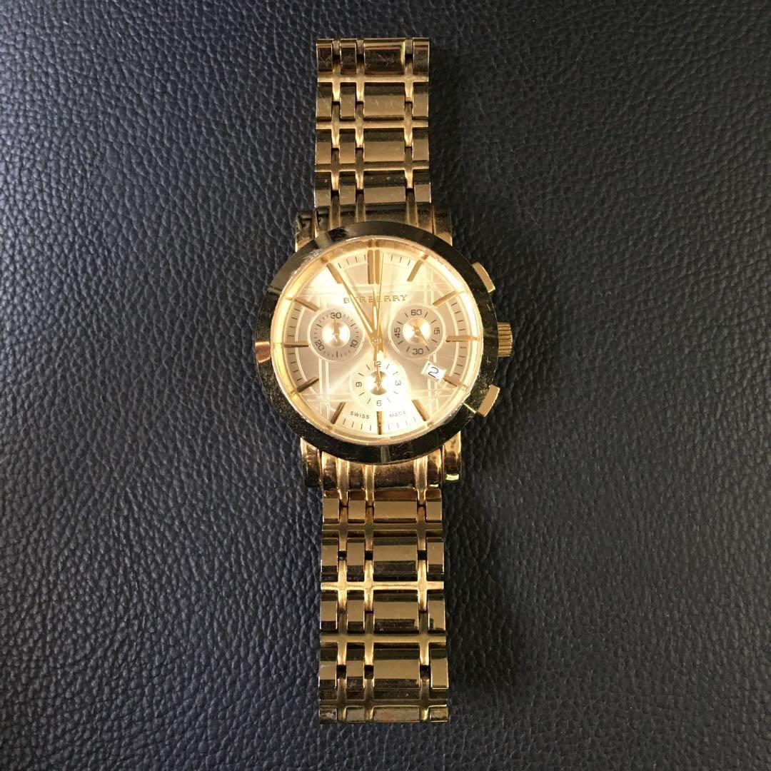 Burberry バーバリー　ゴールド クロノグラフ 時計