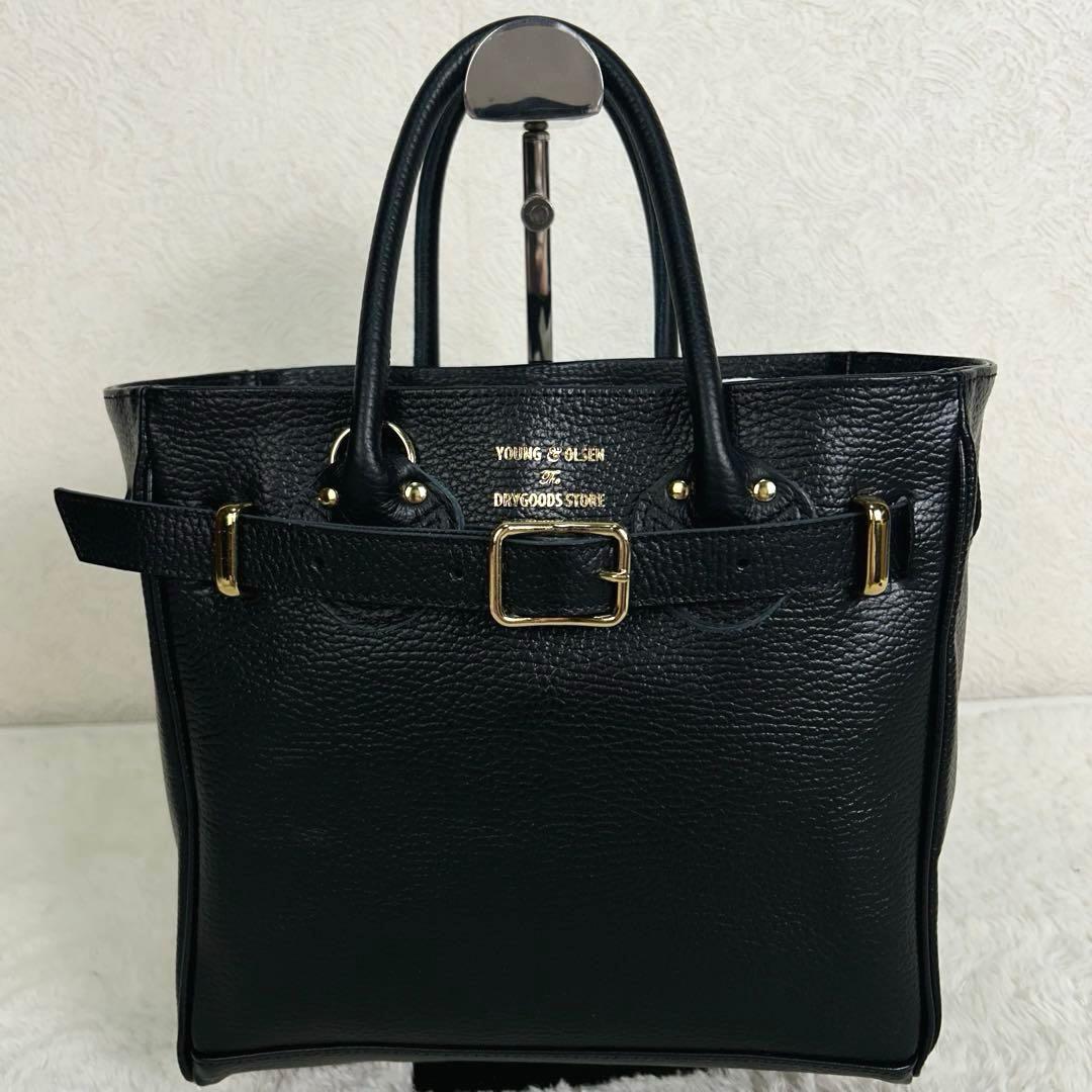 極美品 ヤングアンドオルセン フレームワーク 別注ストラップ付きベルトバック