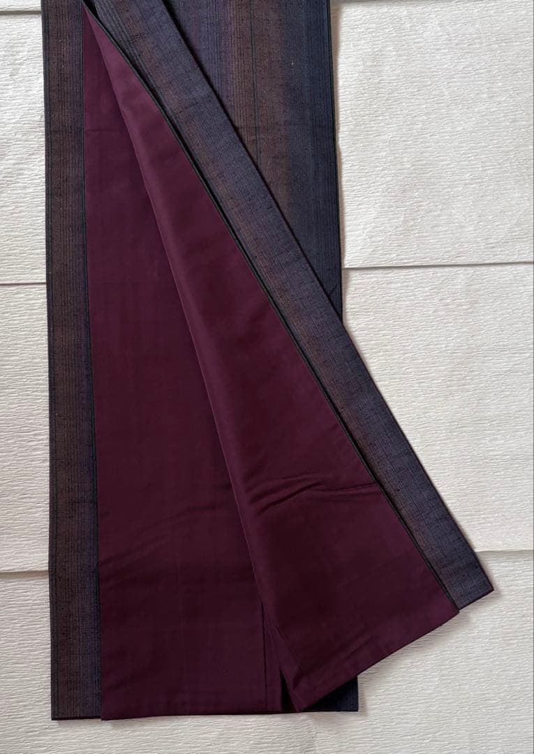 本場真綿絢結城紬　証紙付き　伝統工芸品　草木染　身丈159cm 裄66cm