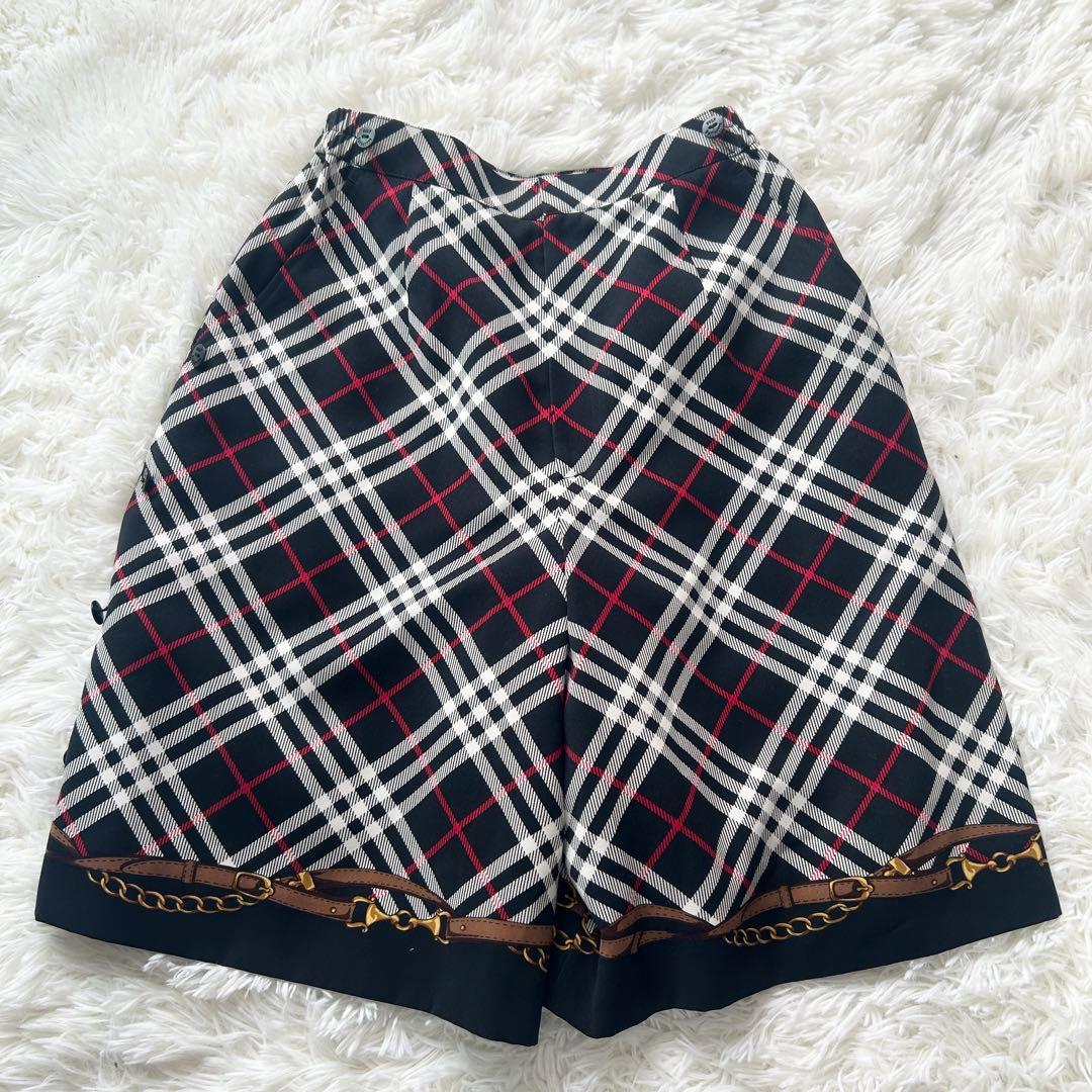 希少✨2wayバーバリーズ ノバチェック キュロット 巻きスカート風 スカーフ柄