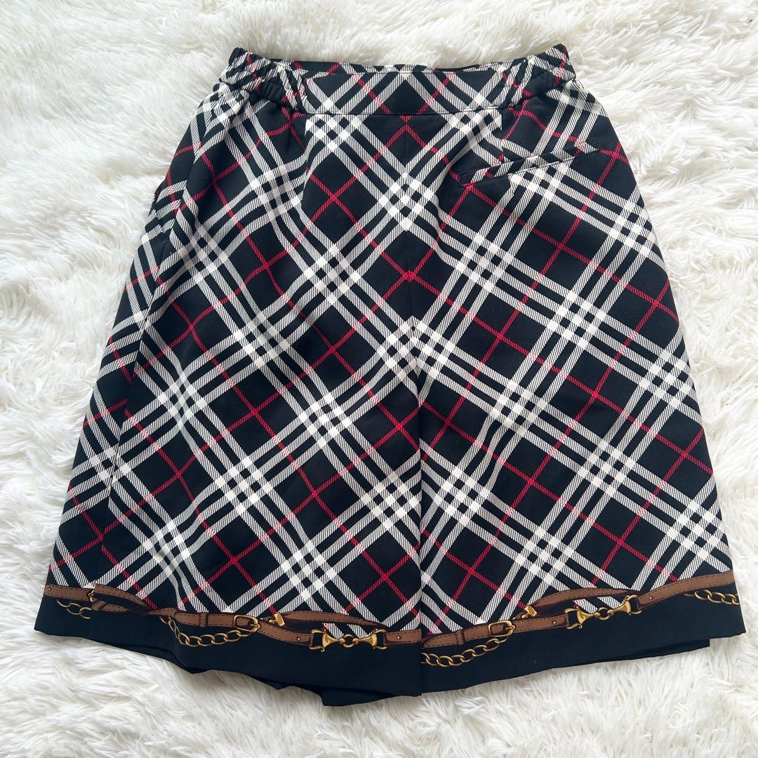 希少✨2wayバーバリーズ ノバチェック キュロット 巻きスカート風 スカーフ柄