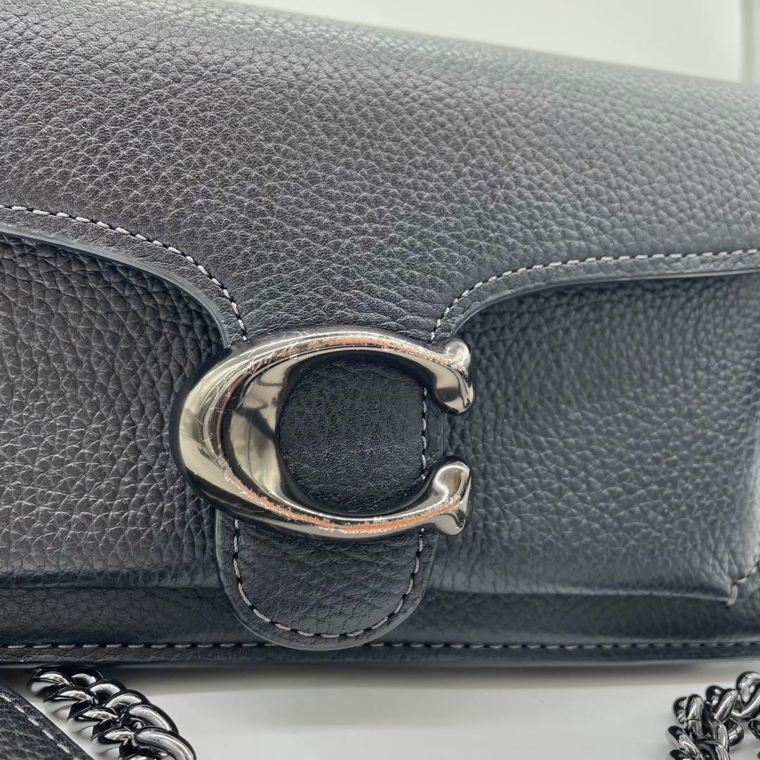 【美品】コーチ　タビー　2way バッグ　チェーン　レザー　ブラック