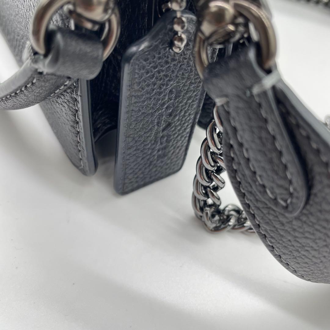 【美品】コーチ　タビー　2way バッグ　チェーン　レザー　ブラック