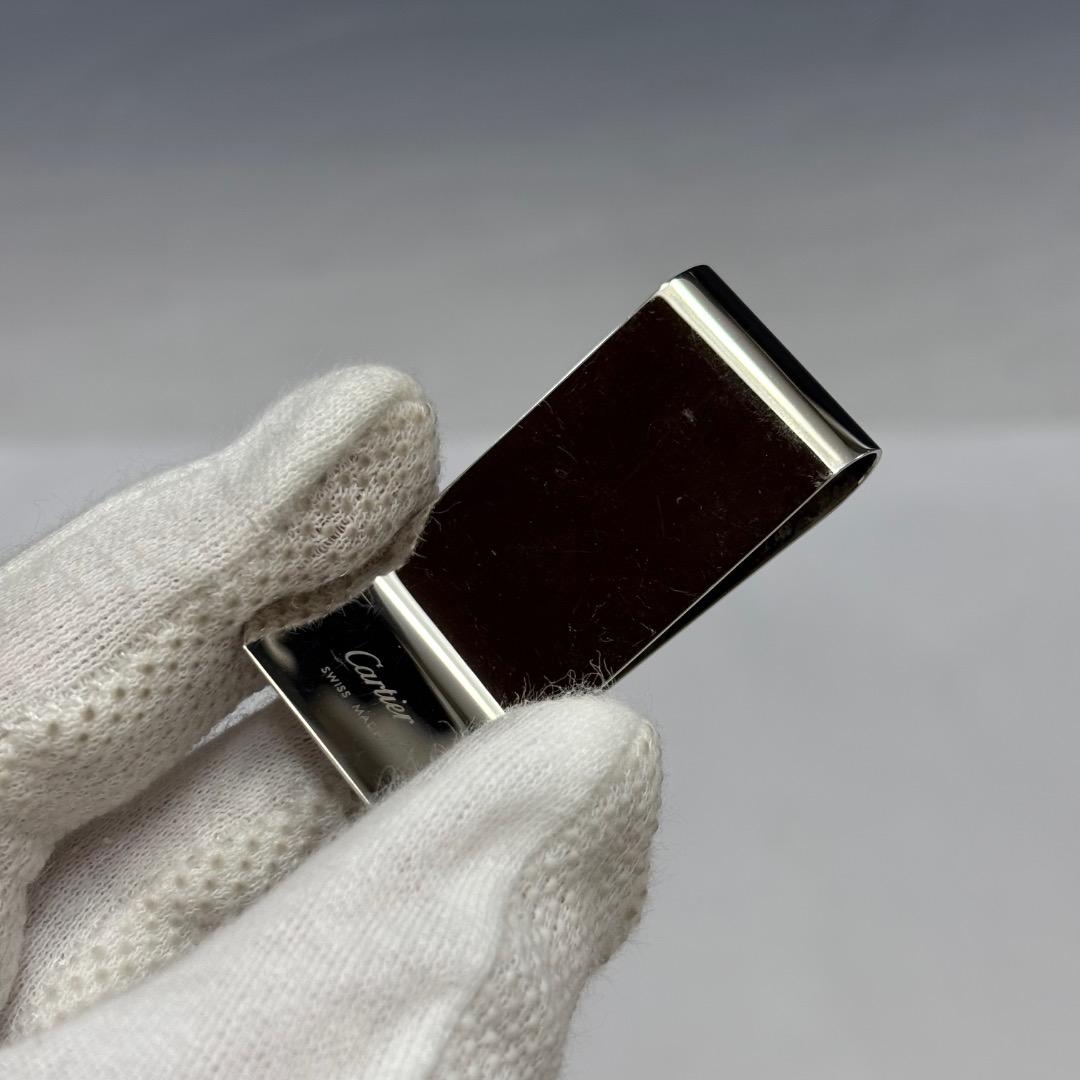 状態良【カルティエ本物】マネークリップ/札はさみ/シルバー/ダブルC