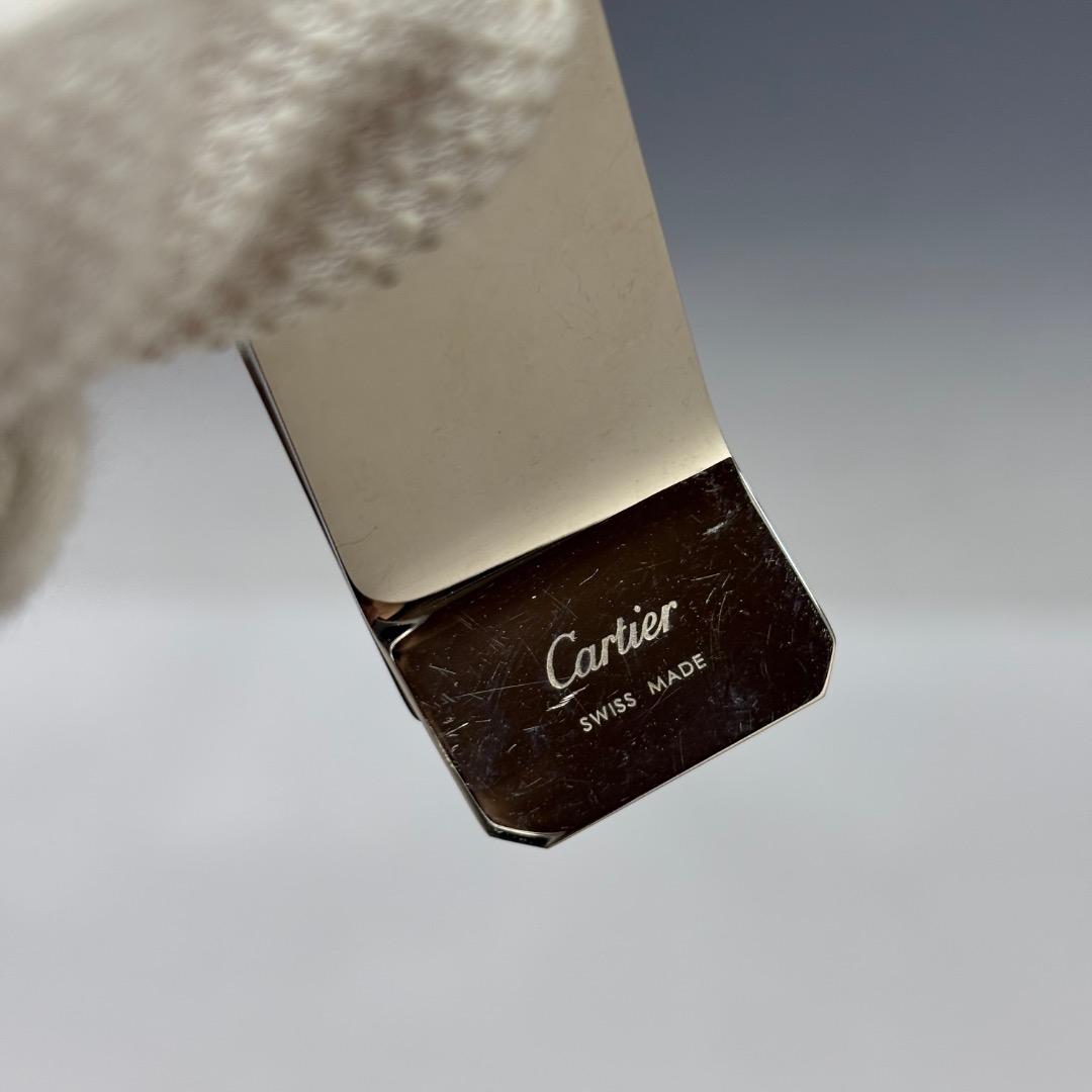 状態良【カルティエ本物】マネークリップ/札はさみ/シルバー/ダブルC